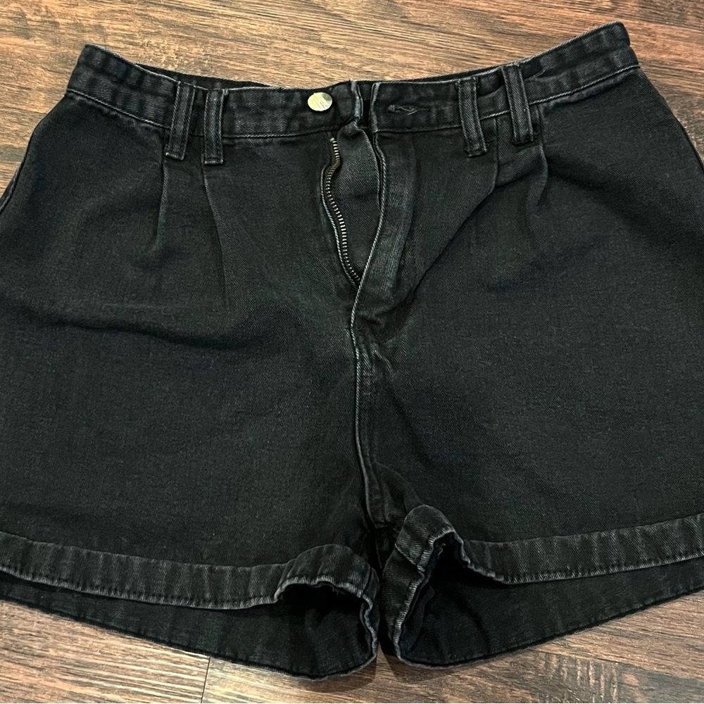 Black Denim Women's Shorts